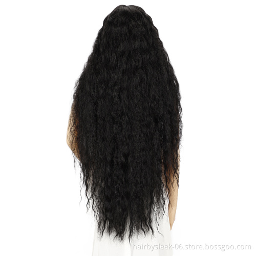 Rebecca bohemian curl dark roots Ombre color heat resistant fiber synthetic lace front wig afro long curly synthetic hair wigs